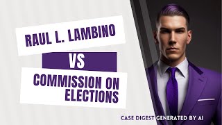 Lambino vs COMELEC  Case Digest  Law School Philippines [upl. by Giavani]