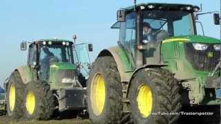 Ploegen Onland Ploughing Pflügen John Deere 7530 amp 6170R  Lemken Juwel 8 onland plough [upl. by Ruhl]