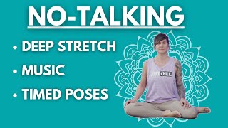 NoTalking Yin Yoga Music Timed Poses and Bell for Transitions 4Minute Pose Holds [upl. by Aduhey]