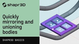 Quickly mirror and union bodies Motorcycle Frame Design part 4  Shapr3D Basics [upl. by Ygiaf233]