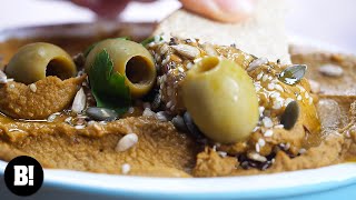 Quick amp Easy Olive Tapenade Hummus 🤤 [upl. by Aicssej]