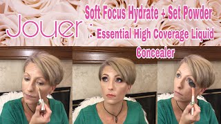 Jouer  Soft Focus Hydrate  Set Powder  Essential High Coverage Liquid Concealer [upl. by Atnahc431]