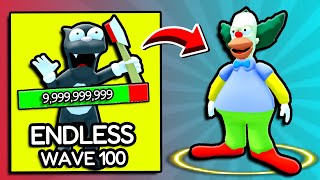 I Beat ENDLESS Mode To Get KRUSTY CLOWN Simpsons Tower Defense [upl. by Yenreit]