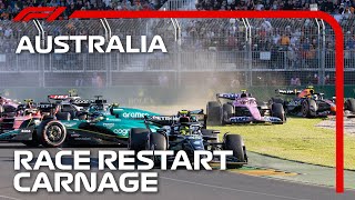 Race Restart Madness in Melbourne  2023 Australian Grand Prix [upl. by Elfont616]