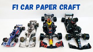 F1 Car Paper Craft Collection  RedBull  MercedesAMG [upl. by Jahncke]