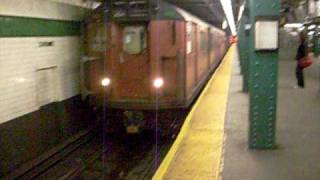 IRT R33WF Redbird Work Garbage Train at IND West 4th Street Station [upl. by Jaquelin]