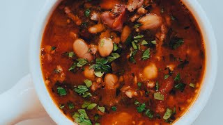 15 Bean Soup Italian Style with Sausage amp Fresh Herbs [upl. by Atyekram953]