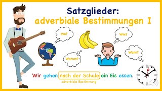 Satzglieder Adverbiale Bestimmungen 1 erkennen und erfragen  kurz amp knackig  Deutsch [upl. by Wettam]