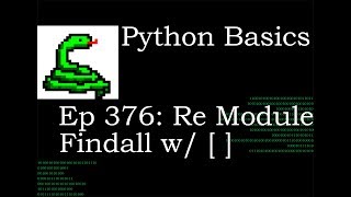 Python Basics Re Findall Method pt 2 [upl. by Drofnelg528]