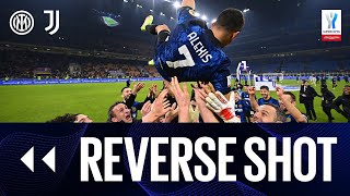 INTER 21 JUVENTUS  REVERSE SHOT  Pitchside highlights  behind the scenes 👀🏆🥳🖤💙 [upl. by Yenots]