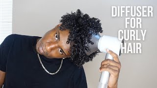 How to use a diffuser for curly hair men [upl. by Ponton272]