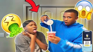 DUMPING WHOLE BOTTLE Of SALT 🧂 In ANGRY GIRLFRIEND DRINK 😱  HILARIOUS [upl. by Daeriam]