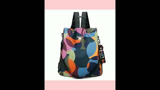 Mochila Impermeable Antirrobo Para Mujer Bolso Tela Oxford [upl. by Novonod]