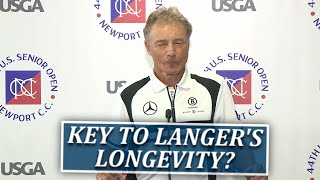 What Is Key To Bernhard Langers Longevity His 16th US Senior Open Start [upl. by Wallford]