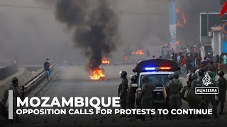 Mozambique opposition urges continued protests over disputed election [upl. by Schrick570]