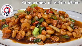 Camarones con vegetales al estilo chino [upl. by Neehar176]