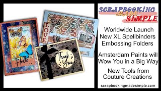 430 New techniques using Spellbinders Large Format Embossing Folders amp Amsterdam Paints are WOW [upl. by Aihcila]