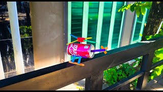 Mini airplane fun project creative ideas using with motor and aluminum can to do at home [upl. by Nowujalo]