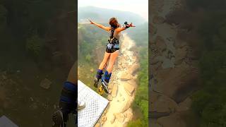 Bungee Jumping With Rope In Beautiful Place  Bungee Jumping ytshorts shorts trendingshorts [upl. by Felt797]