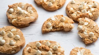 White Chocolate Macadamia Cookies with Brown Butter [upl. by Brandtr]