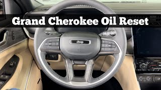 2024 JEEP GRAND CHEROKEE  How To Reset Oil Life To 100 After Change amp Clear Oil Due Light [upl. by Christye]