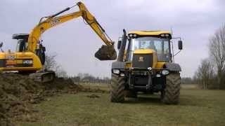 JCB JS 130 Digger and Fastrac [upl. by Lorena]