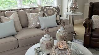 How To Style Pillows On A Sofa  Pillow Styling  Spring Decorating Ideas [upl. by Mcgrath]