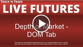 Futures  Depth Of Market  DOM Tab [upl. by Bunch]