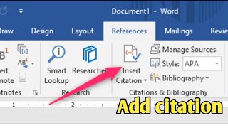 How to Add Citation and References in Word [upl. by Oiruam]