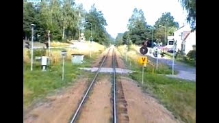 Sweden HULTSFRED  OSKARSHAMN 2002 View from the Train Drivers Cab [upl. by Assanav]