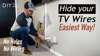 Hide your TV Wires I Easiest Way 4K [upl. by Airemahs]