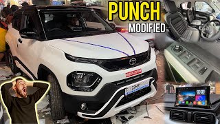 Tata Punch Base Model Modified From Mandi ✅ Punch Pure Modification [upl. by Nanji937]