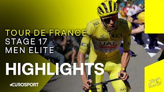 UNFORGETTABLE VICTORY 🤩  Tour de France Stage 17 Race Highlights  Eurosport Cycling [upl. by Htrahddis17]