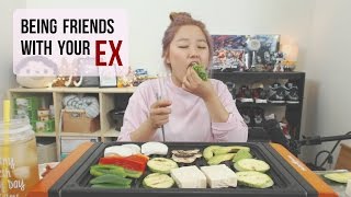 Korean Grilling Vegan version Mukbang  KEEMI [upl. by Aitat]