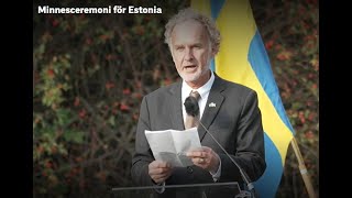 Lars Angstrom Minnesceremoni for Estonia 2024 09 28 [upl. by Ssegrub619]