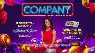 Smash hit musical Company coming to Fabulous Fox Theatre Feb 27  Mar 10 [upl. by Nylhtiak544]