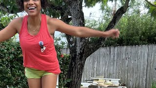 Workout in Backyard on Stepper [upl. by Annaesor]