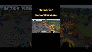 Herobrine VS 100 Mimikers mimiker mimic herobrine minecraft [upl. by Enneite]