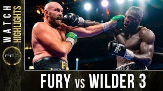 Fury vs Wilder 3 HIGHLIGHTS October 9 2021 [upl. by Aivatal167]