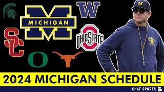 2024 Michigan Football Schedule RELEASED From Big Ten  Instant Analysis  Alex Yood Coverup [upl. by Eldin]