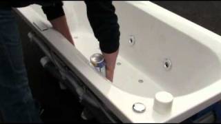 Cleaning Jacuzzi jetted tub with hygienic foam [upl. by Nosmirc]