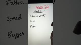 Syllables generalenglish english viralshorts viralvideo youtubeshorts youtube grammar pwvao [upl. by Cofsky]