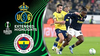 Union SaintGilloise vs Fenerbahçe SK Extended Highlights  UECL Round of 16 1st Leg  CBS Sports [upl. by Karalee]