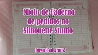 Como fazer miolo de caderno de pedidos no Silhouette Studio [upl. by Marge]