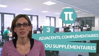 Trouver des angles adjacents complémentaires ou supplémentaires  Exercice 3  Mathématiques [upl. by Robertson]