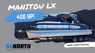 400HP Sport Luxury Pontoon Manitou LX Walkaround [upl. by Ecnahc]