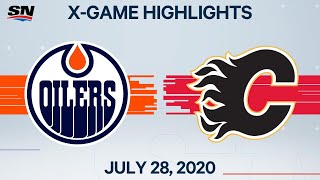 NHL Highlights  Oilers vs Flames – Jul 28 2020 [upl. by Adnarahs26]