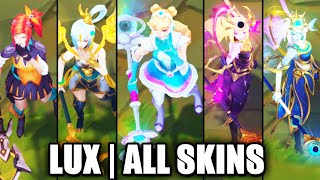 Lux  All Skins 2021  League of Legends [upl. by Godding]