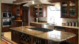 Kashmir Gold Granite with Oak Cabinets for Kitchen [upl. by Agnew796]