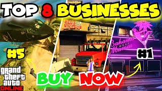 Top 8 BEST Solo Businesses To Make MILLIONS In GTA Online [upl. by Nahtnahoj]